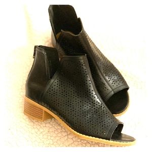 SUGAR black womens open toe boot style dress shoes